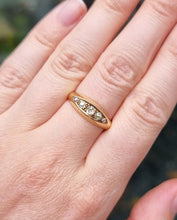 Load image into Gallery viewer, Antique 18ct Gold Diamond Five Stone Ring