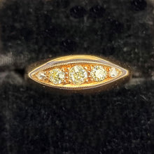 Load image into Gallery viewer, Antique 18ct Gold Diamond Five Stone Ring