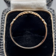 Load image into Gallery viewer, Vintage 9ct Gold Claddagh Ring from above