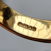 Load image into Gallery viewer, Vintage 18ct Gold Fire Opal & Diamond Statement Ring hallmark