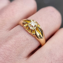 Load image into Gallery viewer, Antique 18ct Gold Old Mine Cut Diamond Solitaire Ring, 0.50ct modelled