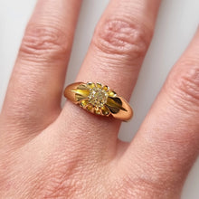 Load image into Gallery viewer, Antique 18ct Gold Old Mine Cut Diamond Solitaire Ring, 0.50ct modelled