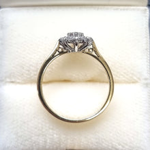 Load image into Gallery viewer, Vintage 18ct Gold Diamond Cluster Ring, 0.25ct side