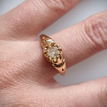 Load image into Gallery viewer, Antique 18ct Gold Old Cut Diamond Solitaire Ring, 0.55ct modelled