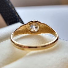 Load image into Gallery viewer, Antique 18ct Gold Old Cut Diamond Solitaire Ring, 0.55ct from behind
