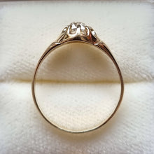 Load image into Gallery viewer, Antique 18ct Gold Old Cut Diamond Solitaire Ring, 0.55ct from above