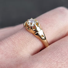 Load image into Gallery viewer, Antique 18ct Gold Old Cut Diamond Solitaire Ring, 0.55ct modelled