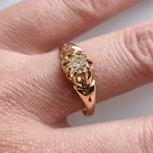 Load image into Gallery viewer, Antique 18ct Gold Old Cut Diamond Solitaire Ring, 0.55ct modelled