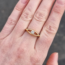 Load image into Gallery viewer, Vintage 18ct Gold Diamond Solitaire Ring, 0.22ct on finger