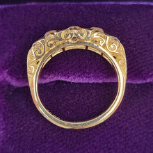 Load image into Gallery viewer, Vintage 18ct Gold Five Stone Old Mine Cut Diamond Ring, 1.60ct top-down