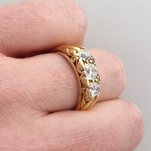 Load image into Gallery viewer, Vintage 18ct Gold Three Stone Diamond Ring, 1.00ct modelled