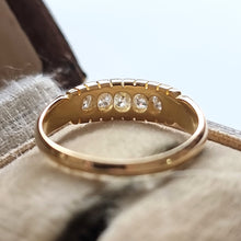 Load image into Gallery viewer, Victorian 18ct Gold Diamond Ring, Hallmarked Chester 1888 behind head