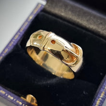 Load image into Gallery viewer, Vintage 9ct Gold Buckle Ring in box