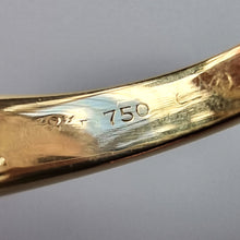 Load image into Gallery viewer, Vintage 18ct Gold Abstract Wave Ring stamp