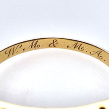 Load image into Gallery viewer, Victorian 18ct Gold Turquoise & Pearl Double Row Ring inscription