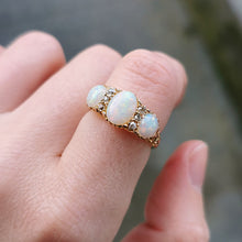 Load image into Gallery viewer, Edwardian 18ct Gold Opal & Diamond Ring