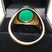 Load image into Gallery viewer, 9ct Gold Cabochon Jade Ring | Hallmarked London 2010