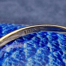 Load image into Gallery viewer, Antique 18ct Gold Old-Cut Diamond Cluster Ring, 1.00ct close-up detail of stamp