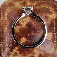 Load image into Gallery viewer, Platinum Diamond 1.00ct Ring with GIA Certificate top-down view