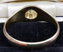 Load image into Gallery viewer, Edwardian 18ct Gold Solitaire Diamond Gypsy Ring