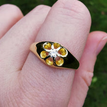 Load image into Gallery viewer, Edwardian 18ct Gold Solitaire Diamond Gypsy Ring