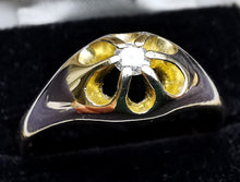 Load image into Gallery viewer, Edwardian 18ct Gold Solitaire Diamond Gypsy Ring