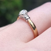 Load image into Gallery viewer, 9ct Gold Oval Diamond Solitaire Ring, 0.25ct on finger