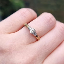 Load image into Gallery viewer, 9ct Gold Oval Diamond Solitaire Ring, 0.25ct on finger