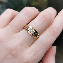 Load image into Gallery viewer, Victorian 18ct Gold Ruby & Pearl Ring