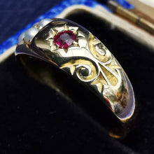 Load image into Gallery viewer, Victorian 18ct Gold Ruby & Pearl Ring