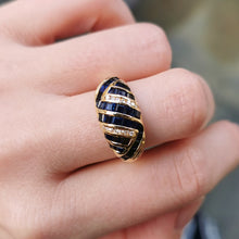 Load image into Gallery viewer, 18ct Gold Sapphire & Diamond Ring