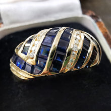 Load image into Gallery viewer, 18ct Gold Sapphire & Diamond Ring