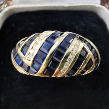 Load image into Gallery viewer, 18ct Gold Sapphire & Diamond Ring