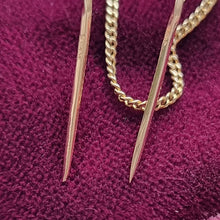 Load image into Gallery viewer, Antique Pair of 9ct Gold Turquoise & Garnet Stick Pins ends