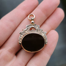 Load image into Gallery viewer, Antique 9ct Rose Gold Bloodstone & Carnelian Swivel Seal