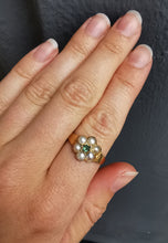 Load image into Gallery viewer, Antique 9ct Gold Emerald & Pearl Mourning Ring