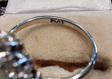 Load image into Gallery viewer, Antique Platinum Opal & Diamond Cluster Ring