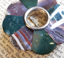 Load image into Gallery viewer, Large Antique Scottish Silver Agate Circular Brooch