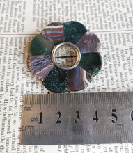 Load image into Gallery viewer, Large Antique Scottish Silver Agate Circular Brooch