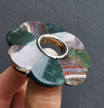Load image into Gallery viewer, Large Antique Scottish Silver Agate Circular Brooch