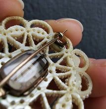 Load image into Gallery viewer, Georgian/Victorian Seed Pearl & Mother of Pearl Mourning Brooch