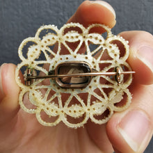 Load image into Gallery viewer, Georgian/Victorian Seed Pearl & Mother of Pearl Mourning Brooch