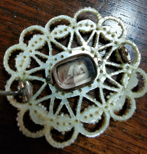 Load image into Gallery viewer, Georgian/Victorian Seed Pearl & Mother of Pearl Mourning Brooch
