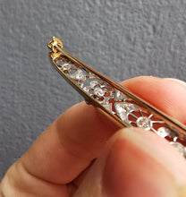 Load image into Gallery viewer, Edwardian Platinum & 18ct Gold Diamond Bar Brooch