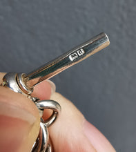 Load image into Gallery viewer, Edwardian Sterling Silver Albert Chain with Large Shield Fob