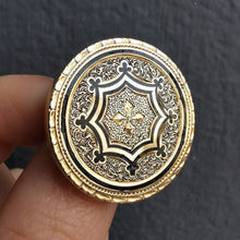 Load image into Gallery viewer, Antique 15ct Gold & Black Enamel Brooch/PendantAntique 15ct Gold & Black Enamel Brooch/Pendant | Circa 1880
