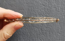 Load image into Gallery viewer, Edwardian Platinum & 18ct Gold Diamond Bar Brooch