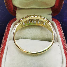 Load image into Gallery viewer, Antique 18ct Gold Diamond Carved Half Hoop Ring