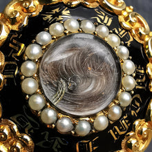 Load image into Gallery viewer, Victorian 18ct Gold Enamel & Pearl Mourning Brooch