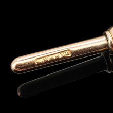 Load image into Gallery viewer, Close-up of a rose gold T-bar stamped S.B &amp; S Ld
